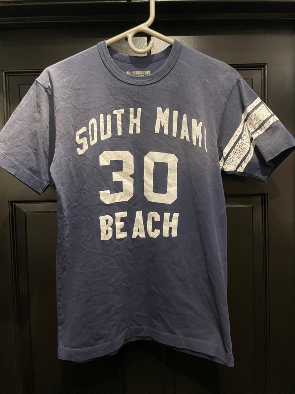 True Religion Navy South Miami Beach 30 Graphic Tee